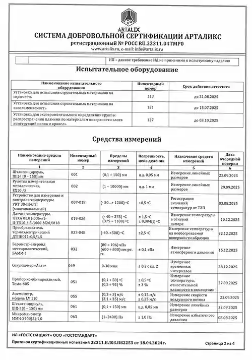 Сертификат fire-scrin